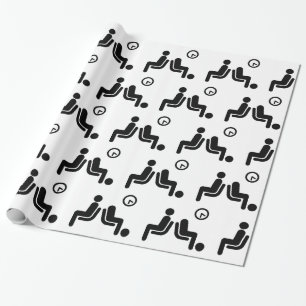 Papier Cadeau Panneau d'attente long