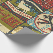 Papier Cadeau Panneau d'aventure et symbole patchw des territoir (Coin)