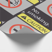 Papier Cadeau Panneau d'avertissement Interdiction de fumer