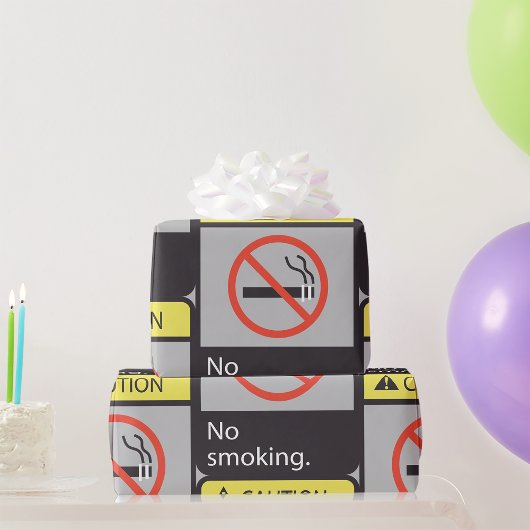 Papier Cadeau Panneau d'avertissement Interdiction de fumer