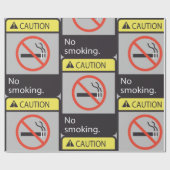 Papier Cadeau Panneau d'avertissement Interdiction de fumer (Plat)