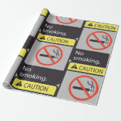Papier Cadeau Panneau d'avertissement Interdiction de fumer (Déroulé)