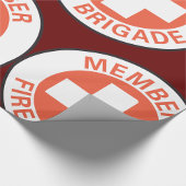 Papier Cadeau Panneau de brigade de pompiers membre Croix-Rouge