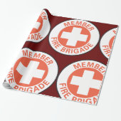 Papier Cadeau Panneau de brigade de pompiers membre Croix-Rouge (Déroulé)