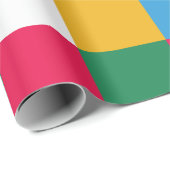 Papier Cadeau Panneau de contrôle Festif coloré (Coin rond)