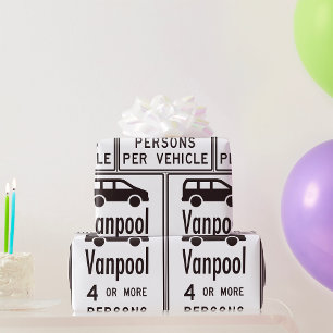 Papier Cadeau Panneau de covoiturage en van