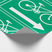 Papier Cadeau Panneau de direction flèche droite voie cyclable v