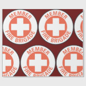 Papier Cadeau Panneau de la brigade des pompiers (Plat)