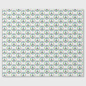 Papier Cadeau Panneau de paix Hippie Arc-en-ciel (Plat)