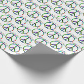 Papier Cadeau Panneau de paix Hippie Arc-en-ciel (Coin)