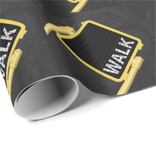 Papier Cadeau Panneau de passage piétonnier de New York Walk (Coin rond)