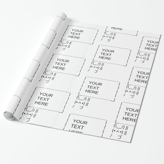 Papier Cadeau Panneau de protestation Rabbit / Art texte ASCII p (Déroulé)