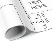 Papier Cadeau Panneau de protestation Rabbit / Art texte ASCII p (Coin rond)