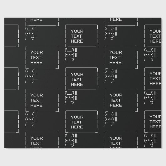 Papier Cadeau Panneau de protestation Rabbit / Art texte ASCII p (Plat)