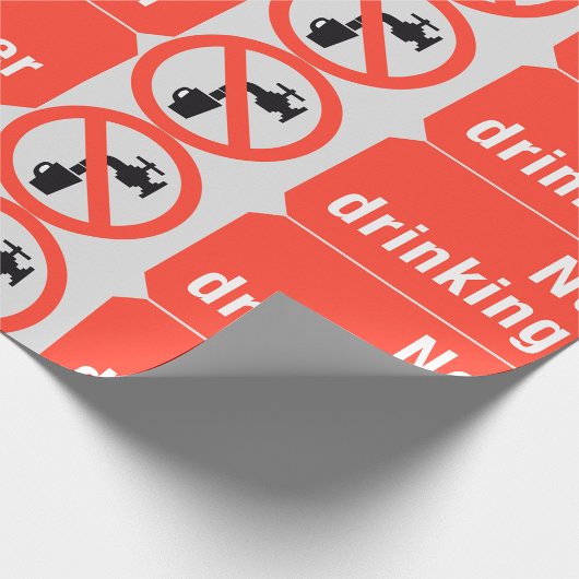 Papier Cadeau Panneau de sécurité de l'eau potable