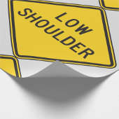 Papier Cadeau Panneau de signalisation à épaulement bas