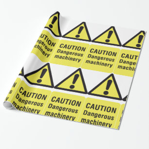 Papier Cadeau Panneau de signalisation Attention Équipement dang