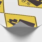 Papier Cadeau Panneau de signalisation de pente raide pour camio (Coin)