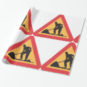 Papier Cadeau Panneau de signalisation routière Avertissement de (Déroulé)