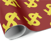 Papier Cadeau Panneau dollar (Coin rond)