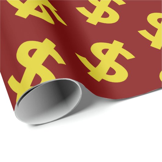 Papier Cadeau Panneau dollar (Coin rond)