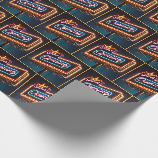 Papier Cadeau Panneau d'ouverture néon (Coin)