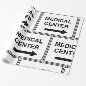 Papier Cadeau Panneau du Centre Médical (Déroulé)