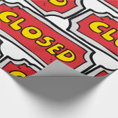 Papier Cadeau Panneau Fermé Jaune Et Rouge