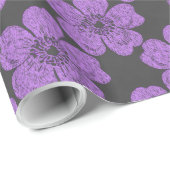 Papier Cadeau Panneau rouge Rose sauvage (Coin rond)