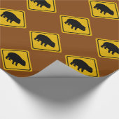 Papier Cadeau panneau routier de wombat - giftwrap (Coin)