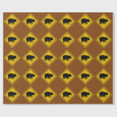 Papier Cadeau panneau routier de wombat - giftwrap (Plat)
