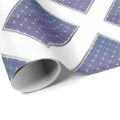 Papier Cadeau Panneau solaire sur le blanc (Coin rond)