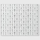 Papier Cadeau Panneau solaire Zodiac Calendrier Astrologie Thund (Plat)