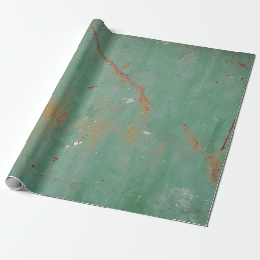 Papier Cadeau Panneau urbain patiné en métal texturé rouillé t (Déroulé)