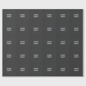 Papier Cadeau Panneau Zodiaque Aquarius Style fibre de carbone (Plat)