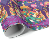 Papier Cadeau Panneaux de mousse Dinosaur Disco (Coin rond)