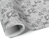 Papier Cadeau Panneaux en tissu noir blanc et gris (Coin rond)