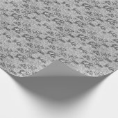 Papier Cadeau Panneaux en tissu noir blanc et gris (Coin)