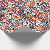 Papier Cadeau Panneaux routiers de l'itinéraire 66 (Coin)