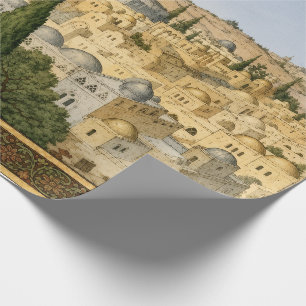 Papier Cadeau Panorama Vintage de Jérusalem