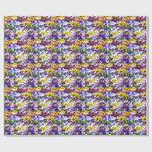 Papier Cadeau Pansies (Plat)