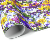 Papier Cadeau Pansies (Coin rond)