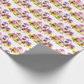 Papier Cadeau Pansies Fleurs Florales Pansy Envelopper Cadeau Jo (Coin)
