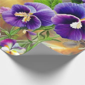 Papier Cadeau Pansies violettes -AI ART (Coin)