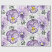 Papier Cadeau Pansy motif (Plat)