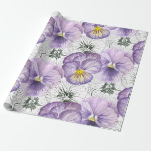 Papier Cadeau Pansy motif