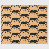 Papier Cadeau panthère noir (Plat)