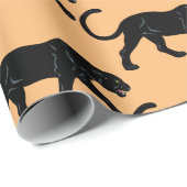 Papier Cadeau panthère noir (Coin rond)