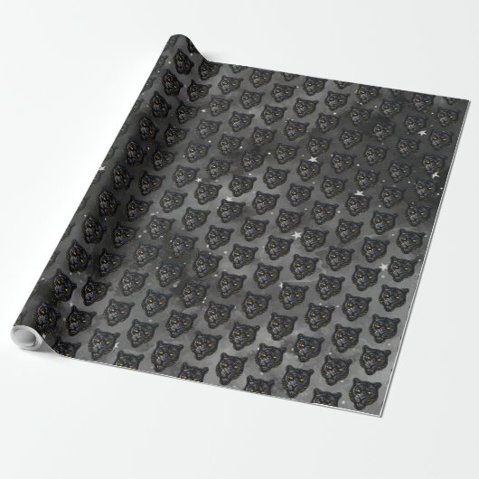 Papier Cadeau Panthère noire (Déroulé)