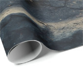 Papier Cadeau Panthère noire et temple thaïlandais (Coin rond)